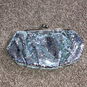 Glamorous Limited Edition Silver Sequined Clutch